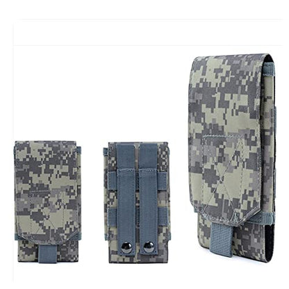 Universal Tactical MOLLE Holster Army Mobile Phone Belt Pouch EDC Security Pack Carry Accessory Kit Waist Bag Case Compatible iPhone 13 Pro X XS Max XR 7 8 6/6s Plus for Samsung Galaxy S10 S9 S8 Plus - color: #B (Big)