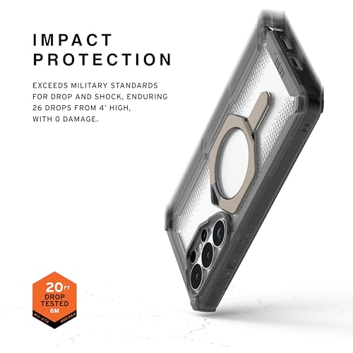 URBAN ARMOR GEAR UAG for Samsung Galaxy S26 Ultra Case 6.9" with Kickstand Plasma XTE - Magnetic Charging Compatible Transparent Rugged Military Drop Tested Protective Cover, Ash/Titanium - color: Plasma XTE - Ash/Titanium