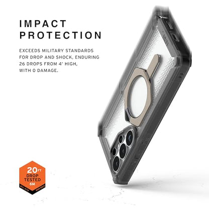 URBAN ARMOR GEAR UAG for Samsung Galaxy S26 Ultra Case 6.9" with Kickstand Plasma XTE - Magnetic Charging Compatible Transparent Rugged Military Drop Tested Protective Cover, Ash/Titanium - color: Plasma XTE - Ash/Titanium