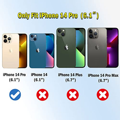 QHOHQ 3 Pack Screen Protector for iPhone 14 Pro 6.1 Inch with 3 Pack Tempered Glass Camera Lens Protector, Ultra HD, 9H Hardness, Scratch Resistant, Case Friendly - size: iPhone 14 Pro 6.1 Inch