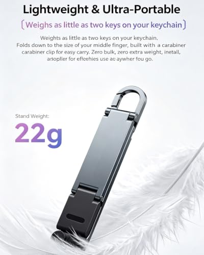 Mini Aluminum Phone Stand Keychain Foldable Desktop Holder