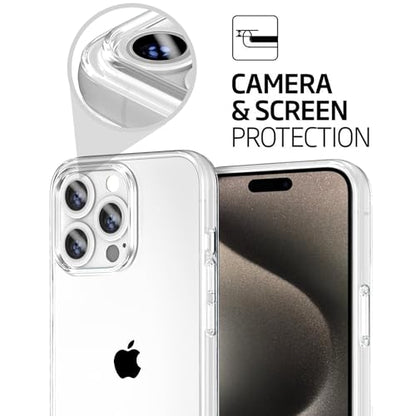 TENOC Phone Case Compatible with iPhone 15 Pro Max, Clear Case Shockproof Protective Bumper Slim Cover for 6.7 Inch - color: Clear, size: iPhone 15 Pro Max