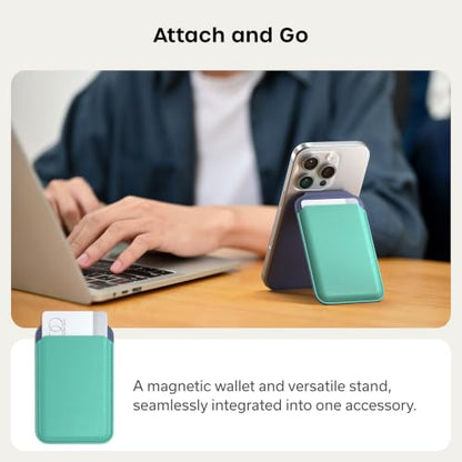 Satechi MagSafe Wallet Stand, Card Holder, NFC Pass-Through - color: Aqua