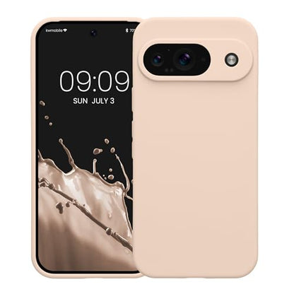 kwmobile Case Compatible with Google Pixel 9 Case - Protective Slim TPU Phone Cover - Soft Matte Finish - Coconut Swirl - color: Coconut Swirl, size: Pixel 9