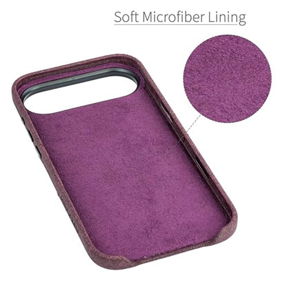 Dockem Card Case for iPhone 17 Air with Magnetic Mounting Plate, Camera Control Button, Wallet with 2 Holder Slots: M2 Luxe Canvas-Style Synthetic Leather (Burgundy) - color: Burgundy, size: 17 Air