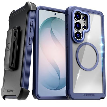Designed for Samsung Galaxy S26 Ultra Case with Belt Clip Holster | Protective Cover with Strong Magnet Compatible with Magsafe - Blue - color: Blue
