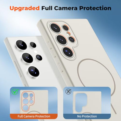 zapica Magnetic for Samsung Galaxy S23 Ultra Case, Creamy White - color: Creamy White, size: Samsung Galaxy S23 Ultra 6.8''
