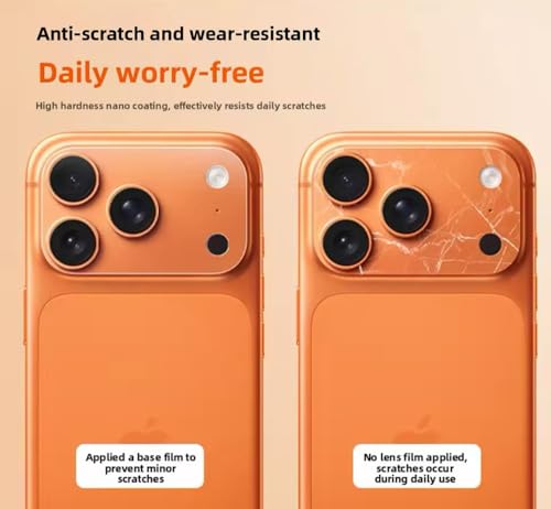 For iPhone 17 Pro Max Camera Lens Protector Hollow Lens Film Matte Scratch Resistance Guard Protector - 3 Packs