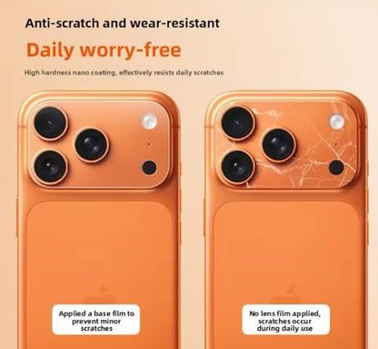 For iPhone 17 Pro Max Camera Lens Protector Hollow Lens Film Matte Scratch Resistance Guard Protector - 3 Packs