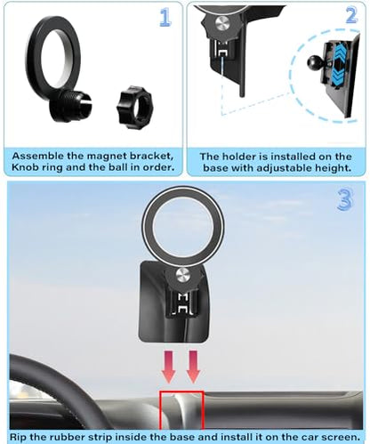 Magnetism Car Phone Holder for 2011-2017 Jeep Wrangler JK JKU Accessories - size: for 2011-2017 Jeep Wrangler JK JKU