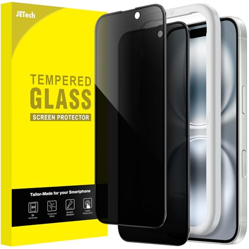 JETech Privacy Screen Protector for iPhone 16, 2-Pack - size: iPhone 16