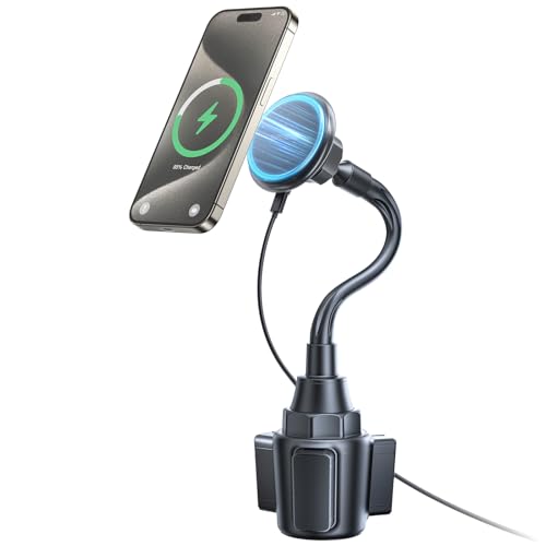 SUPERONE 15W MagSafe Car Charger Cup Holder Mount for iPhone