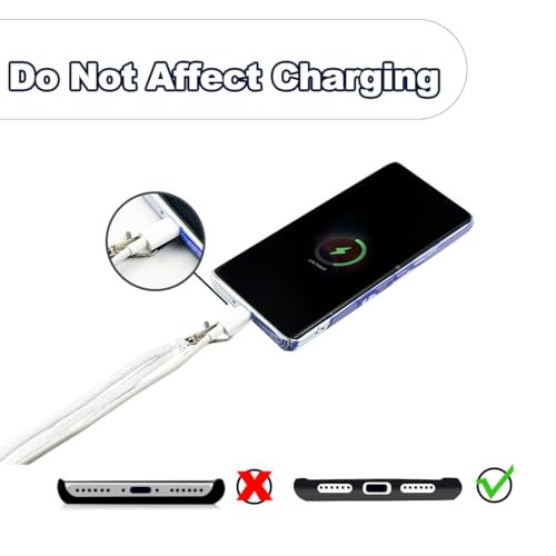 8 Packs Cell Phone Lanyards for Around The Neck,Adjustable Crossbody Phone Strap,Lanyard Phone Holder - color: White