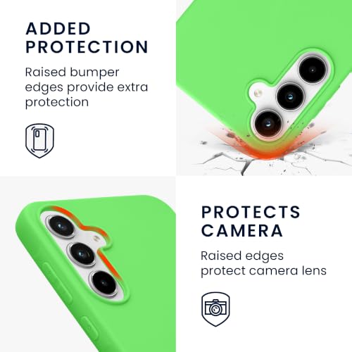 kwmobile Case Compatible with Samsung Galaxy A55 5G Case - Soft Slim Protective TPU Silicone Cover - Lime Green - color: lime green, size: Galaxy A55 5G