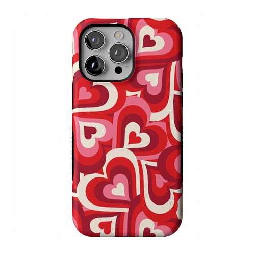 Casely iPhone 14 Pro Max Case | Love Song Remix | Ombre Hearts | Bold Protective Design | Compatible with MagSafe - color: Love Song Remix | Ombre Hearts
