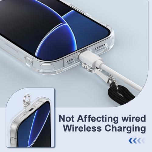 360° Rotatable Metal Phone Tether Tab 5-Pack - color: Silver