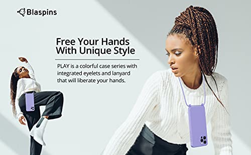 Crossbody Lanyard Strap Case for iPhone 14 Pro Max, Neck Cross Body, Adjustable Holder Removable, Drop Protection Shockproof, Hands-Free Silicone Case 6.7 inch, 150 cm Strap, iP14PM - Purple - color: Purple
