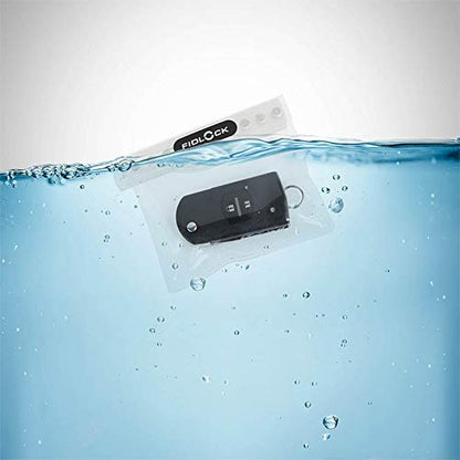 FIDLOCK Hermetic Dry Bag Flexible Magnetic Bag, Mini, Transparant | Mini Dry Bag, Magnetic Self-Sealing Closure, Water/Dust Protection, Lanyard Carry, Best For Keys/Cards/Cash - color: Transparent, size: Mini