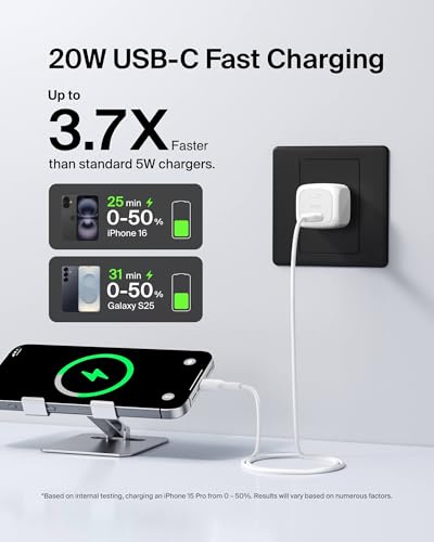 Belkin 20W Compact USB C Charger Block, Fast Charging for Travel - style: New Gen