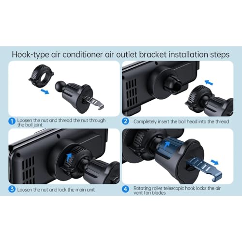 Car Dual Coil Wireless Charger for Samsung Galaxy Z Fold 4 3 2 iPhone 17 16 15 14 13 12 Foldable Phone Holder Fast Car Charging Station (Black) - color: black