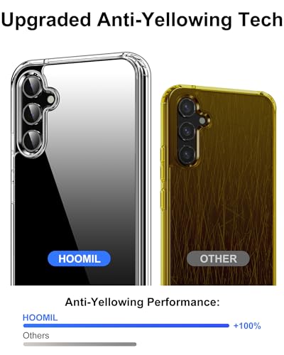 HOOMIL Case for Samsung Galaxy A54, Non-Yellowing, Drop Protection, Anti-Scratch Transparent Hard Back Phone Cover - Crystal Clear - color: Clear, size: A54 5G