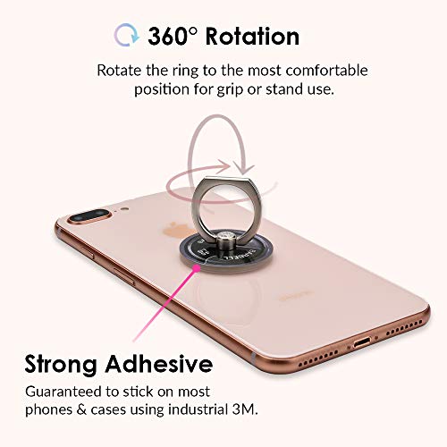 VELVET CAVIAR Cell Phone Ring Holder - Finger Ring & Stand - Improves Phone Grip Compatible with iPhone, Galaxy, Most Smartphones (Barbell) - color: Barbell