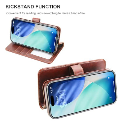 Bocasal for MagSafe Wallet Case Card Holder for iPhone 17 Air, Brown - color: Brown for MagSafe