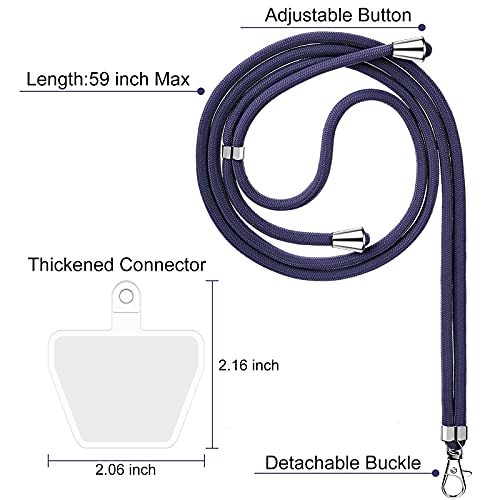 Weewooday 4 Pcs Phone Lanyard Crossbody Phone Strap, Deep Color Series - color: Deep Color Series