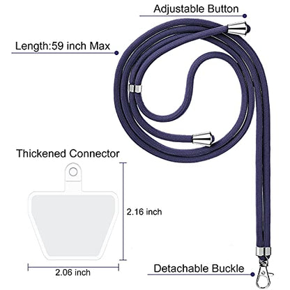 Weewooday 4 Pcs Phone Lanyard Crossbody Phone Strap, Deep Color Series - color: Deep Color Series