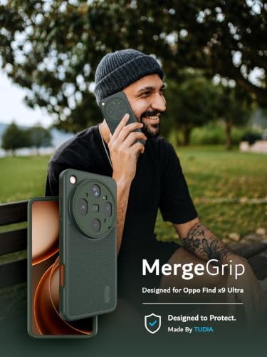 TUDIA MergeGrip Designed for Oppo Find X9 Ultra Case (2026), [Military Grade Drop Tested] Dual Layer Slim Rugged Heavy Duty Shockproof Protective Phone Cover (Pine Green, MagSafe Compatible) - color: Pine Green, size: MagSafe Compatible