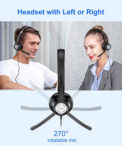 New bee USB Headset with Microphone for PC Computer Headset
