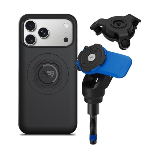 Quad Lock Handlebar Clamp Motorcycle Phone Mount with Vibration Dampener and MAG Phone Case for iPhone 17 Pro Max - size: iPhone 17 Pro Max