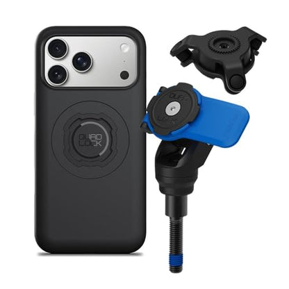 Quad Lock Handlebar Clamp Motorcycle Phone Mount with Vibration Dampener and MAG Phone Case for iPhone 17 Pro Max - size: iPhone 17 Pro Max