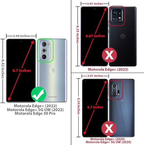 Moto Edge Plus 2022 Case with Screen Protector Slide Camera Cover, Black - color: ZS Black, size: Moto Edge Plus (2022)