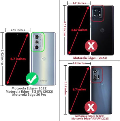 Moto Edge Plus 2022 Case with Screen Protector Slide Camera Cover, Black - color: ZS Black, size: Moto Edge Plus (2022)