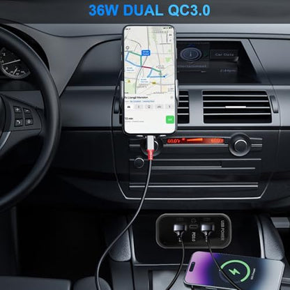 4PCS 72W 12V RV USB Outlet 3 Charging Ports Panel Wall Surface Mount - color: Deep black, size: 4PCS