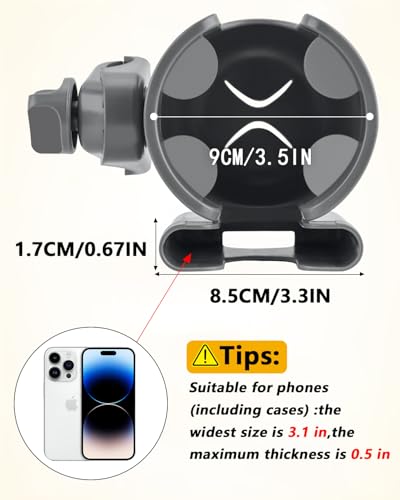 BUNDLEPRO Stroller Cup Holder with Phone Holder, 2-in-1, Gray - color: GRAY