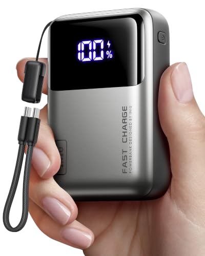 INIU Laptop Power Bank, Smallest 20000mAh 65W Fast Charging Battery Pack - color: Metallic Silver