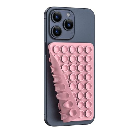 Double Sided Silicone Suction Phone Holder Mount, Silicon Accessory for iPhone and Android, Hands-Free Mirror Shower Phone Holder, TikTok Videos and Selfies (Combo F) - color: Combo F