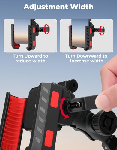 KEMIMOTO Motorcycle Phone Mount with Anti-Theft, Anti-Vibration Dampener