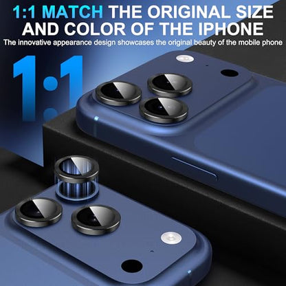 Suoman 2-Pack for iPhone 17 Pro / 17 Pro Max Camera Lens Protector -Black - color: Black