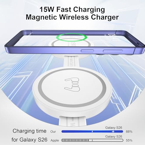 Samsung 3 in 1 Wireless Charger Station, Foldable Fast Charging Pad Galaxy - color: Wireless Charger White