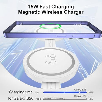 Samsung 3 in 1 Wireless Charger Station, Foldable Fast Charging Pad Galaxy - color: Wireless Charger White