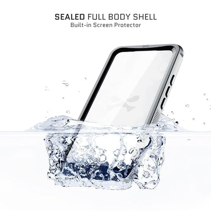Ghostek Nautical Waterproof Apple iPhone 15 Pro Case with Holster Belt Clip - Screen & Camera Protector, MagSafe Compatible, Rugged Heavy Duty (6.1 Inch, Clear) - color: Clear, size: iPhone 15 Pro