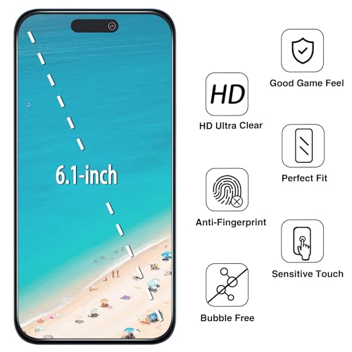 2 Pack Matte Privacy Screen Protector for iPhone 14 Pro - size: iPhone 14 Pro 6.1-Inch