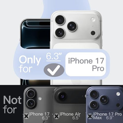 JETech Silicone Case for iPhone 17 Pro, Mist Blue - color: Mist Blue, size: iPhone 17 Pro