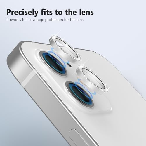 TENOC Camera Lens Protector for iPhone 11 & 12 & 12 Mini, Silver Glitter - size: iPhone 11/12/12 Mini
