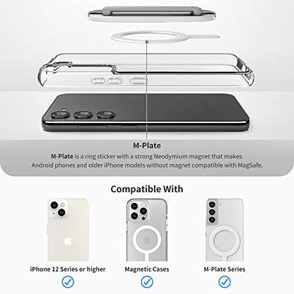 Sinjimoru Magnetic Phone Grip for MagSafe, Silicone Phone Strap, Light Grey - color: Light Grey