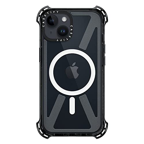 CASETiFY for iPhone 14 Case - Bounce Compatible with MagSafe Clear Black | Shockproof | 21.3 ft. 6x Military Grade Drop Protection | Black - color: Clear Black, size: Iphone 14 (6.1")