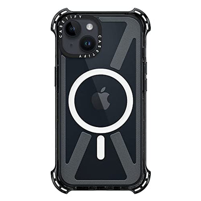 CASETiFY for iPhone 14 Case - Bounce Compatible with MagSafe Clear Black | Shockproof | 21.3 ft. 6x Military Grade Drop Protection | Black - color: Clear Black, size: Iphone 14 (6.1")